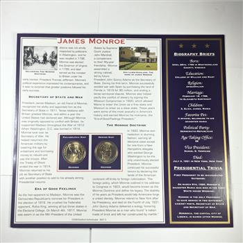 2008-P & D James Monroe Commemorative Presidential Dollars*Encased in 9