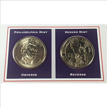 2008-P & D James Monroe Commemorative Presidential Dollars*Encased in 9