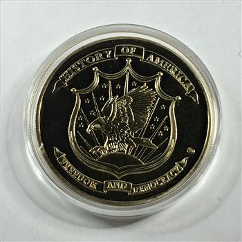 2009 24K Gold Layered Statue of Liberty Medallion/Coin*40mm Proof*In Protective Capsule with COA