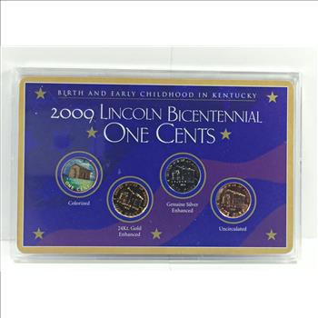 2009 Birth & Early Childhood Lincoln Bicentennial Cents*Colorized, 24K Gold Layered, Silver Layered and Uncirculated