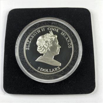 2009 Cook Islands Proof Silver $5 Captain Cook & HMB Endeavour Commemorative Coin*In Protective Capsule