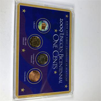 2009 Lincoln Bicentennial One Cent Coin in Custom Display *High Grade