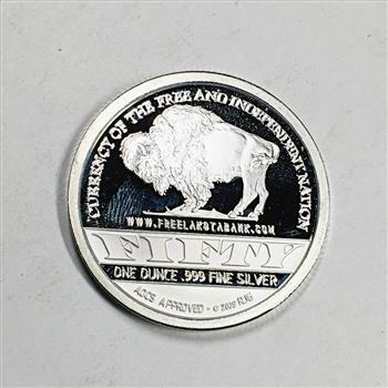 2009 One Ounce .999 Fine Silver Native American Commemorative Round*LAKOTA*Currency of the Free...