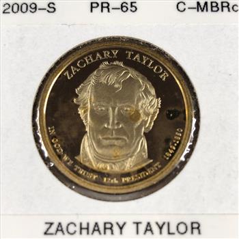 2009-S Zachary Taylor Proof Presidential Commemorative Dollar*Deep Cameo