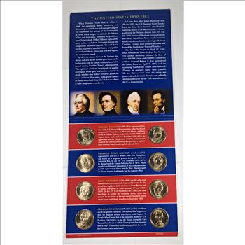 2010 United States Mint Presidential $1 Coin Uncirculated Set*Philadelphia and Denver Mint Marks on Folding Story Board