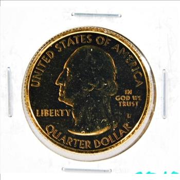 2010-D 24K Gold Layered Mount Hood, Oregon Commemorative Quarter