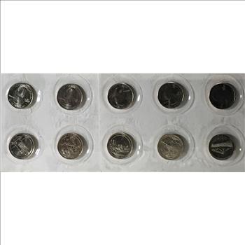 2010-P & D America the Beautiful Quarters Coin Set*Set of 10 Uncirculated Quarters in Original US Mint Packaging