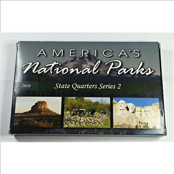 2010-P & D Platinum Layered America the Beautiful National Parks Commemorative Quarters-Series 2*Custom Holders