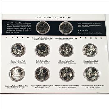 2011 America the Beautiful Quarters Uncirculated Coin Set*Both P & D Mint Marks*10 Coin Set*Original Packaging