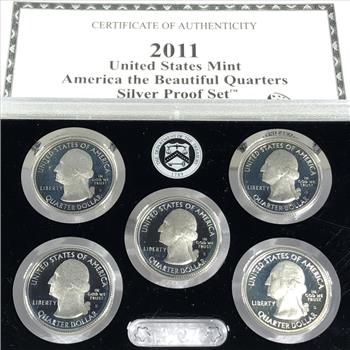 2011 United States Mint America the Beautiful Quarters Silver Proof Set*In Original US Mint Packaging