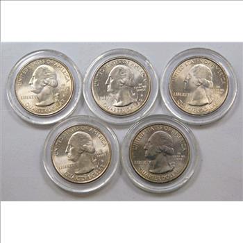 2012 National Park Quarters Colorized Set All 5 Coins