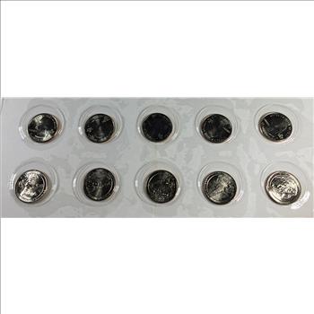 2012-P & D America the Beautiful 10 Quarter Set*Uncirculated*In original US Mint Packaging