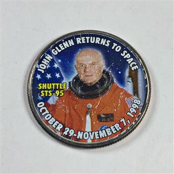 2013-P High Grade Colorized Kennedy Half Dollar Commemorating Shuttle ...
