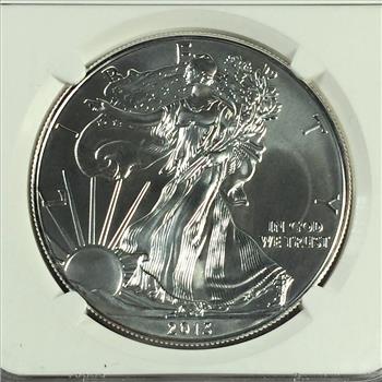 2013-(W) American Silver Eagle*First Releases*Graded MS70 by NGC*1oz .999 Fine Silver*Struck at West Point