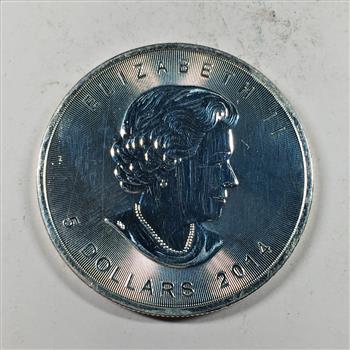 2014 Canada $5 Silver Maple Leaf*Maple Leaf Privy*1oz .9999 Fine Silver