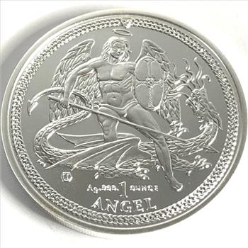 2014 Isle of Man 1oz .999 Fine Silver Angel Coin*Brilliant Uncirculated*In Original Packet with COA