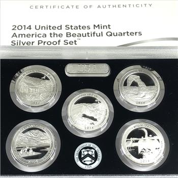 2014 United States Mint America the Beautiful Quarters Silver Proof Set*In Original US Mint Packaging