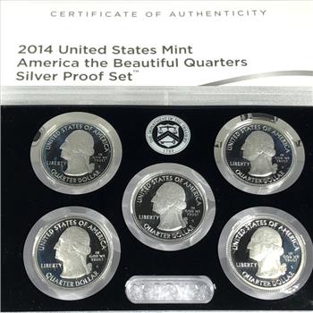 2014 United States Mint America the Beautiful Quarters Silver Proof Set*In Original US Mint Packaging