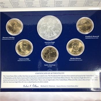 2014 United States Mint Annual Uncirculated Dollar Coin Set*Includes American Silver Eagles and Five Presidential Commemoratives