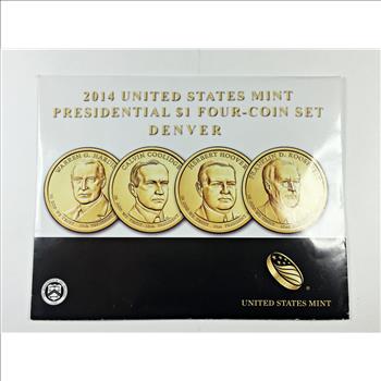 2014 United States Mint Presidential $1 Four Coin Set*Denver Mint*Original Packaging