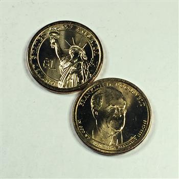 2014-P & D Franklin D. Roosevelt Presidential Commemorative Dollars*High Grade with Luster