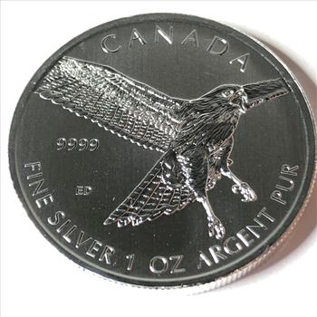2015 Canada Falcon 999 fine Silver 1 Troy Oz Round