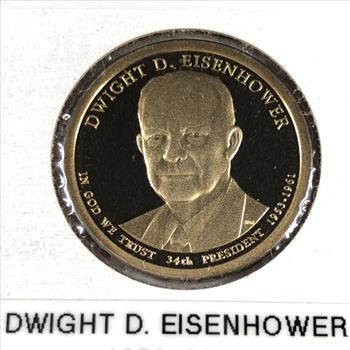 2015-S Proof Dwight D. Eisenhower Presidential Commemorative Dollar*Deep Cameo