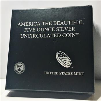 2016 America The Beautiful Five Ounce Silver Uncirculated Coin*Harpers Ferry; West Virginia*Original Mint Packaging/COA