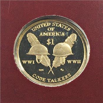 2016 Proof Native American WWII Code Talkers Commemorative Dollar*With 5