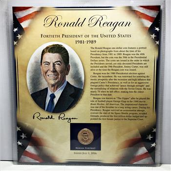 2016 Ronald Reagan Uncirculated Commemorative Presidential Dollar*Encased in 9