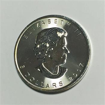2017 Canada Silver Maple Leaf with Maple Leaf Privy*1oz .9999 Fine Silver