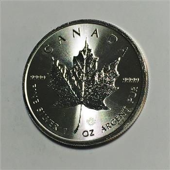 2017 Canada Silver Maple Leaf with Maple Leaf Privy*1oz .9999 Fine Silver
