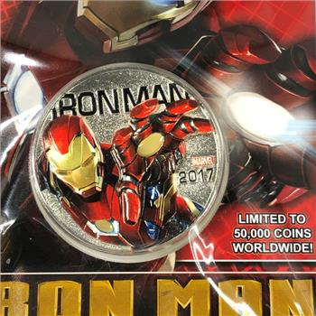 2017 Marvel IRON MAN Light-Up*Fiji Half Dollar*Eyes and Repulsor Light Up*Only 50,000 Worldwide