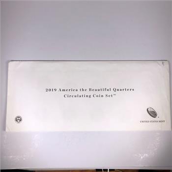 2019 America the Beautiful Quarters 10 Circulating Coin Set in Uncirculated Mint Condition Protective Holder