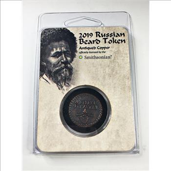 2019 Antiqued Copper Russian Beard Token*4.9 grams 99.7% Copper*Only 15,000 Minted by the Smithsonian