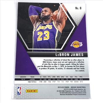 2019-20 Mosaic LeBron James Card Includes Protective Holder