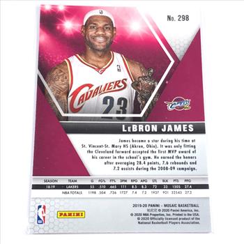 2019-20 Mosaid LeBron James Card Includes Protective Holder
