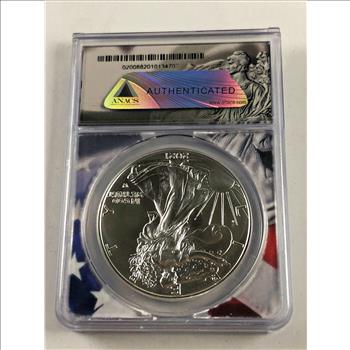 2021 American Silver Eagle Type II*First Strike Coin*Graded MS70 by ANACS*1oz .999 Fine Silver
