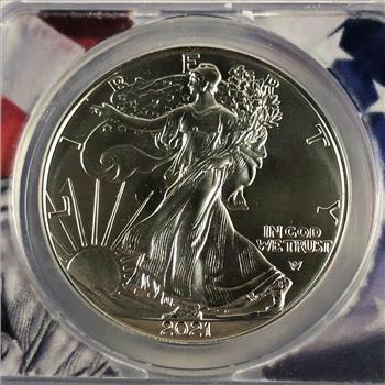 2021 American Silver Eagle Type II*First Strike Coin*Graded MS70 by ANACS*1oz .999 Fine Silver