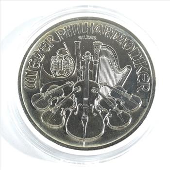 2021 Austria 1.5 Euro Silver Philharmonic Coin*One Troy Ounce .999 Fine Silver*In Capsule