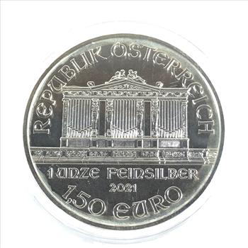 2021 Austria 1.5 Euro Silver Philharmonic Coin*One Troy Ounce .999 Fine Silver*In Capsule