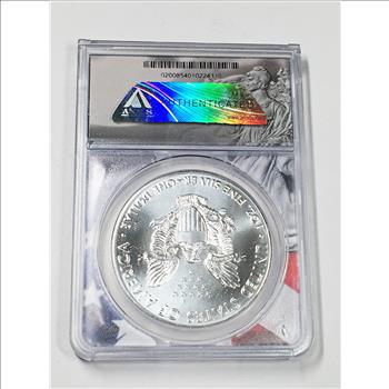 2021-(W) American Silver Eagle Type I*Graded MS70 by ANACS*1oz .999 Fine Silver