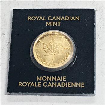 2022 Canada Gold Maple Leaf 50 Cents*1 Gram .9999 Fine Gold