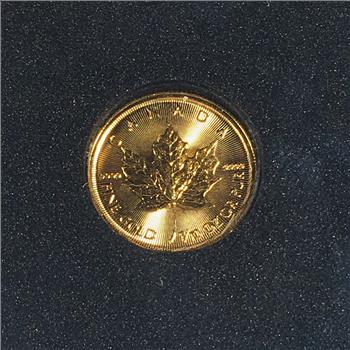 2022 Canada Gold Maple Leaf $5*1/10 oz .9999 Fine Gold*Brilliant Uncirculated in Protective Holder
