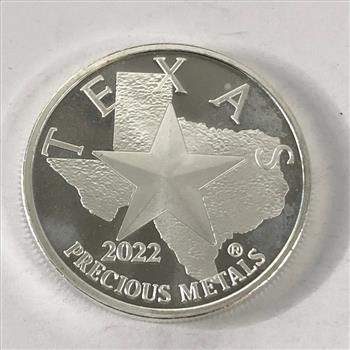 2022 One Troy Ounce .9999 Fine Proof Silver Round*Battle of Goliad; Texas*Precious Metals