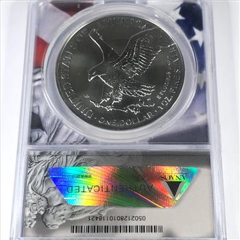 2023 American Silver Eagle*First Strike*Graded MS70 by ANACS*1oz .999 Fine Silver