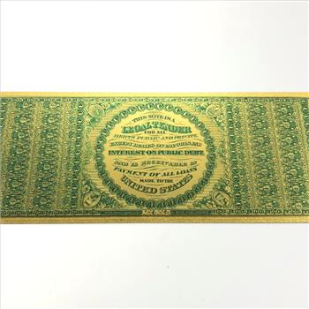 24K Gold Foil 1863 $100 National Bank Note Replica*Large Note in Protective Sleeve