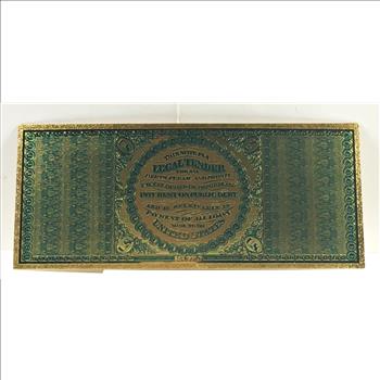 24K Gold Foil 1863 $100 National Bank Note Replica*Large Note in Protective Sleeve