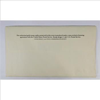 24K Gold Foil Stamp of Original 18c Battle of the Virginia Capes Stamp and FDC*Postmarked 1981 From Yorktown, VA