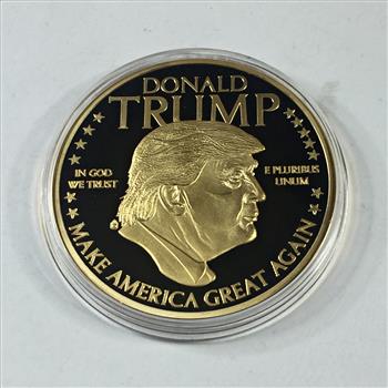 24K Gold Layered Donald Trump Inauguration Commemorative Medallion